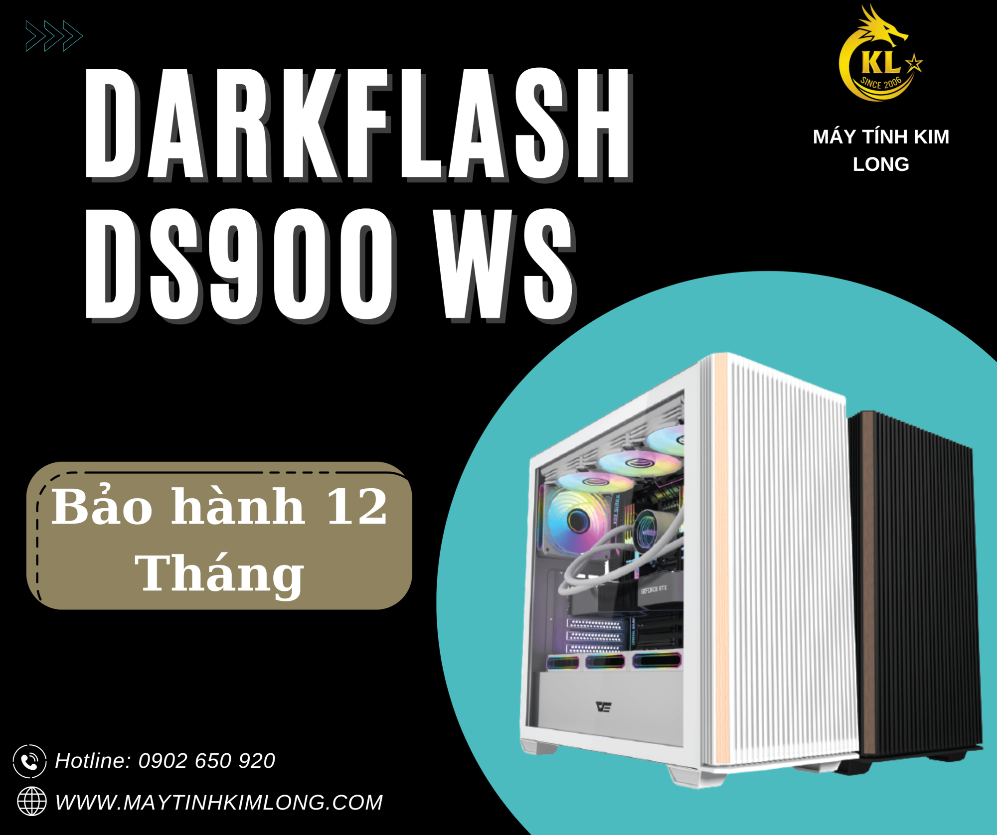 VỎ CASE MÁY TÍNH DARKFLASH DS900 WS (ATX)